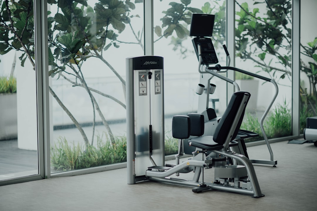 black fitness machine